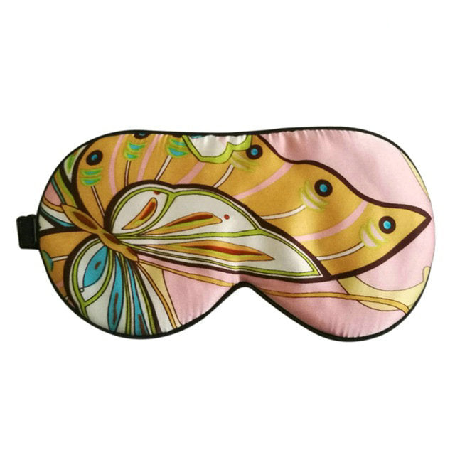 Silk Sleeping Mask with Porcelain Pattern Eye Cover